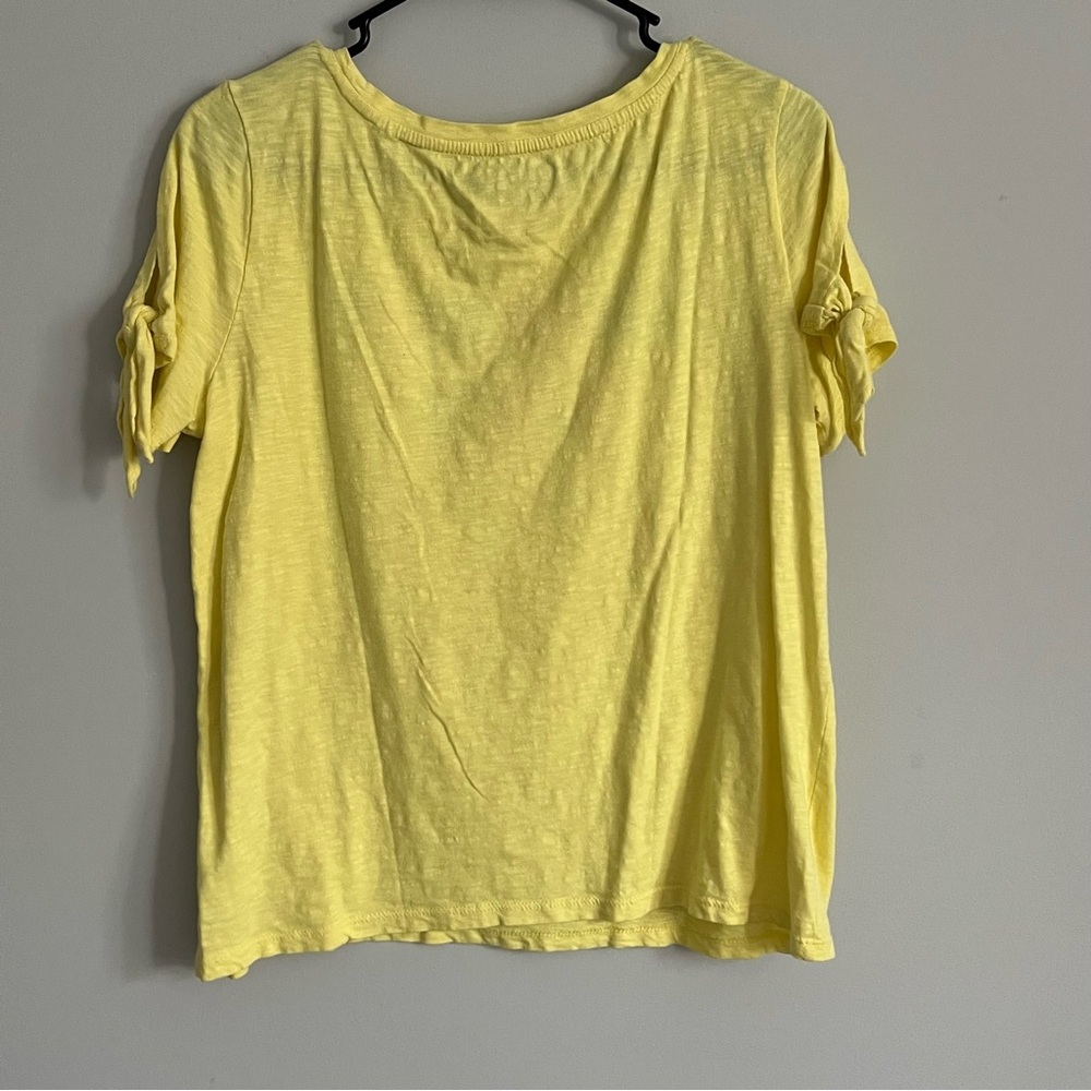 Talbots Neon Yellow Graphic 'Summer Time' Casual Tee Shirt - Picture 3 of 4